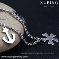 74510-xuping fashion indian jewelry steel love fashion anklet, silver color design anklet